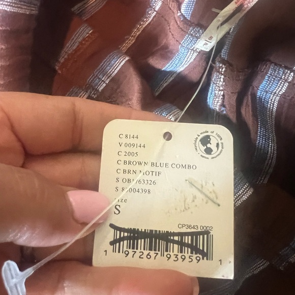 Free people Striped Brown Women's Pants - Picture 12 of 12